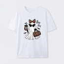 Boo-Jee Leopard Ghost Funny Fall Halloween T-Shirt