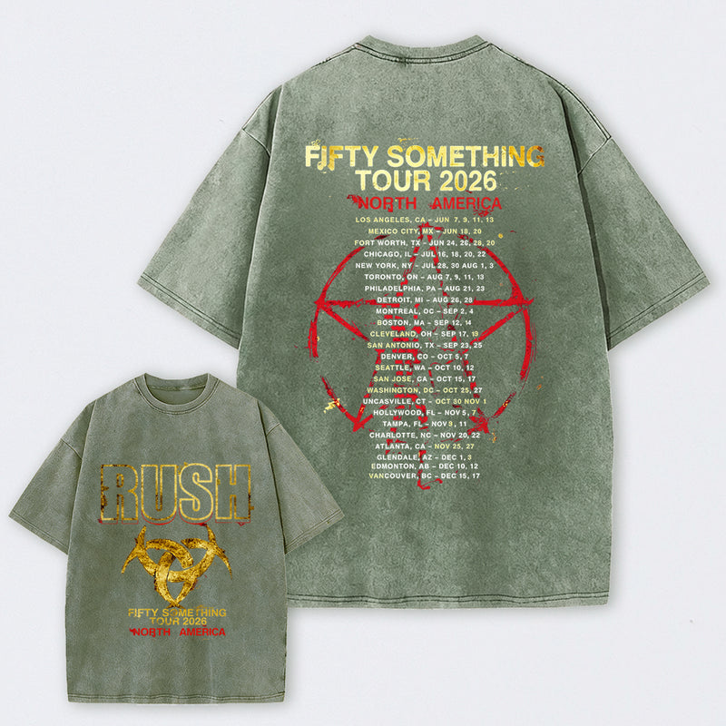 Rush Fifty Something Tour 2026 Washed T-Shirt