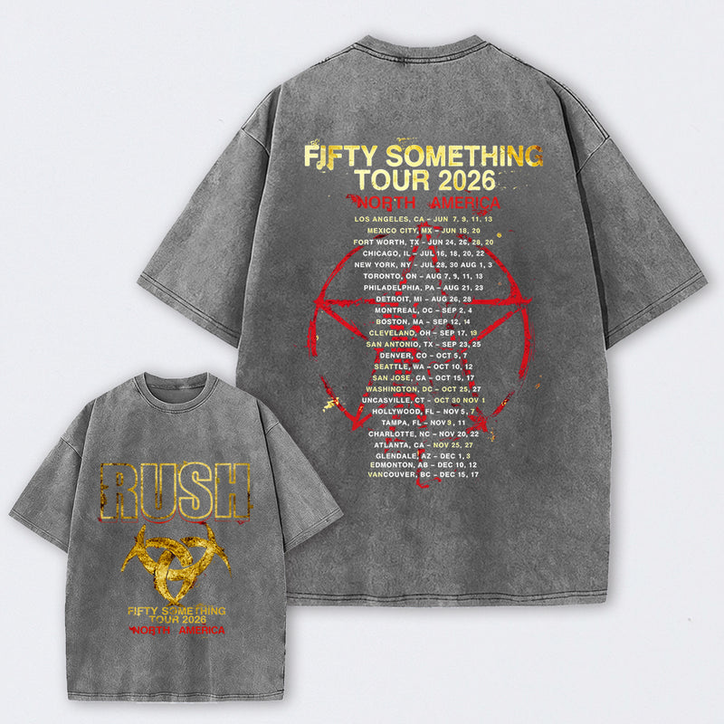 Rush Fifty Something Tour 2026 Washed T-Shirt