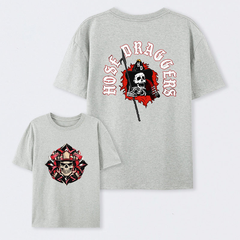Hose Draggers Firefighter Skull Vintage T-Shirt