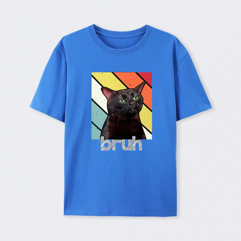 Fun Brother And Cat Emoji Patterns T-Shirt