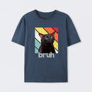 Fun Brother And Cat Emoji Patterns T-Shirt