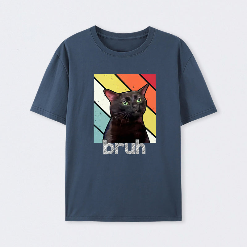 Fun Brother And Cat Emoji Patterns T-Shirt
