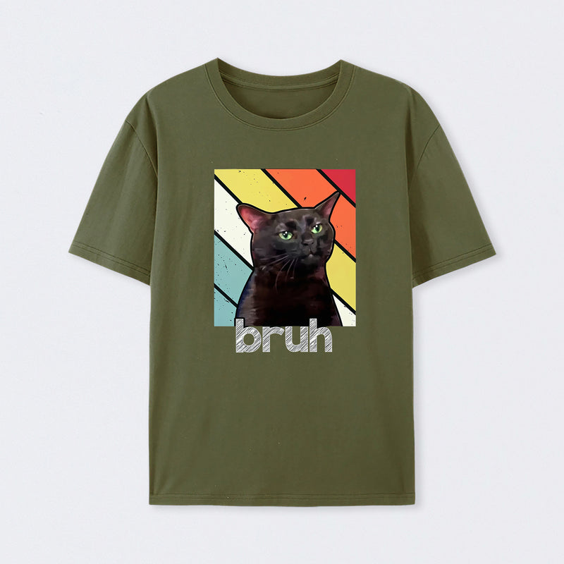 Fun Brother And Cat Emoji Patterns T-Shirt