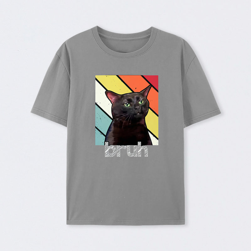 Fun Brother And Cat Emoji Patterns T-Shirt