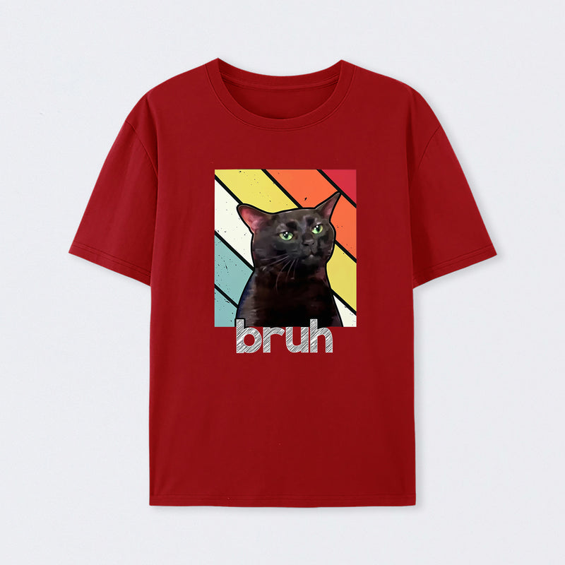 Fun Brother And Cat Emoji Patterns T-Shirt