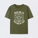 Hold On I'm Texting My Dad Ouija Board Retro Father Day T-Shirt