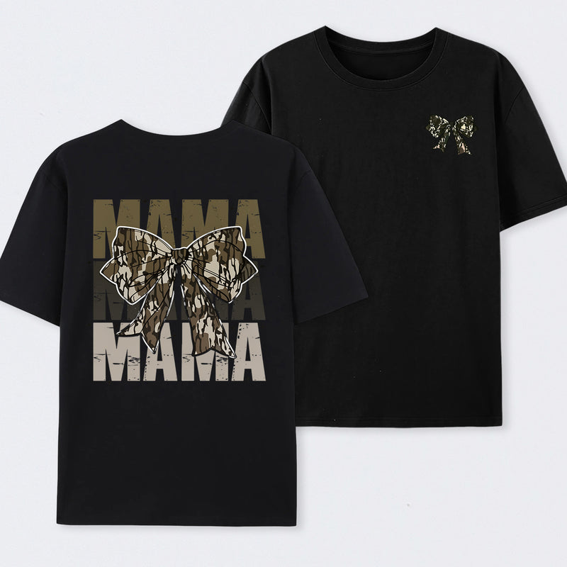 Mama Camo Coquette Bow T-Shirt
