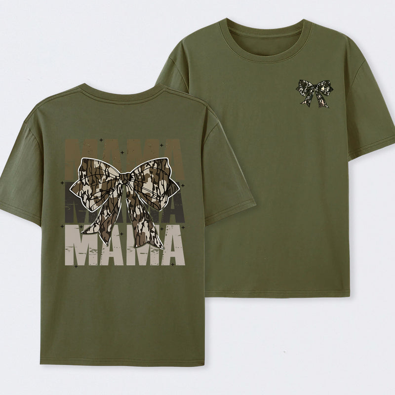 Mama Camo Coquette Bow T-Shirt