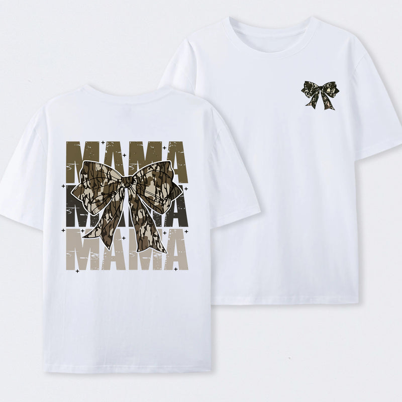 Mama Camo Coquette Bow T-Shirt