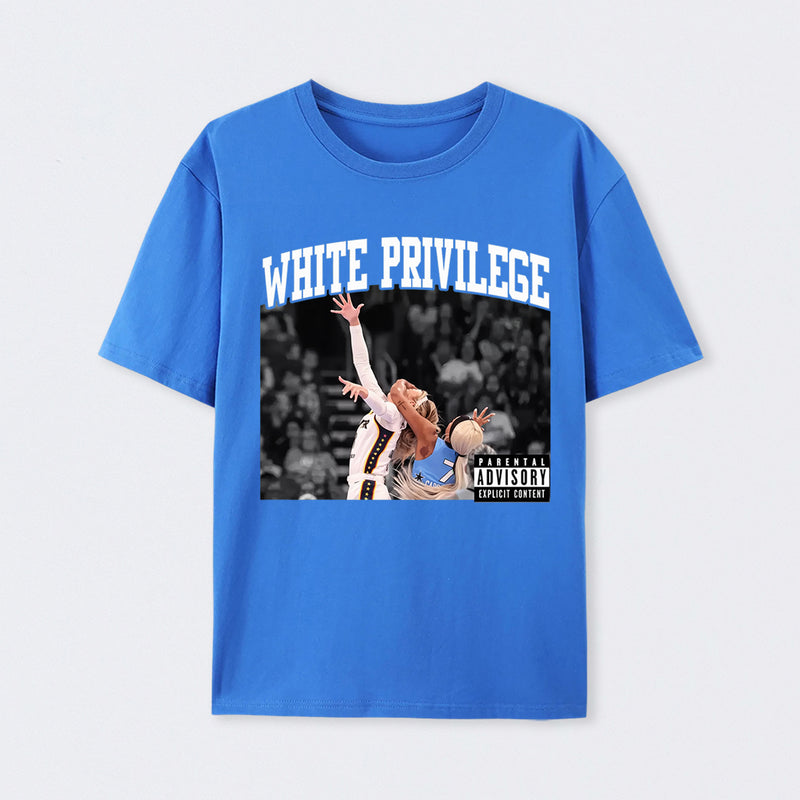 White Privilege Graphic Funny Basketball Meme T-Shirt
