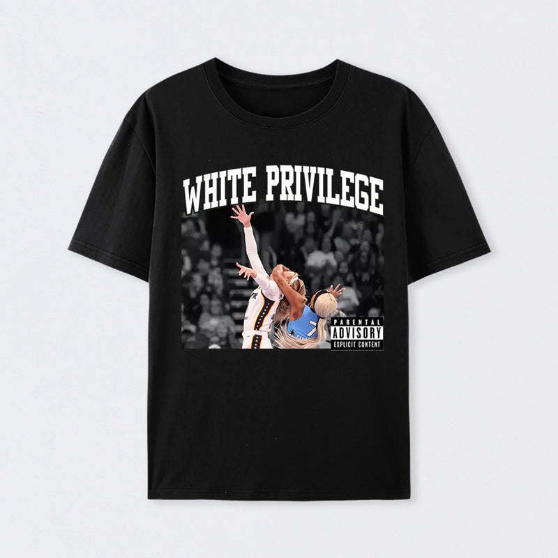 White Privilege Graphic Funny Basketball Meme T-Shirt