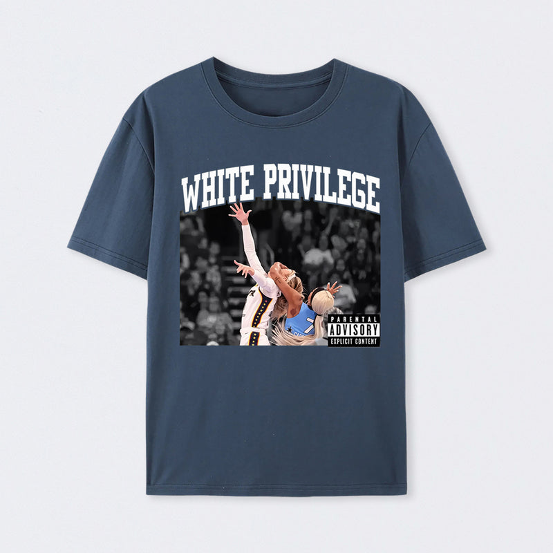 White Privilege Graphic Funny Basketball Meme T-Shirt