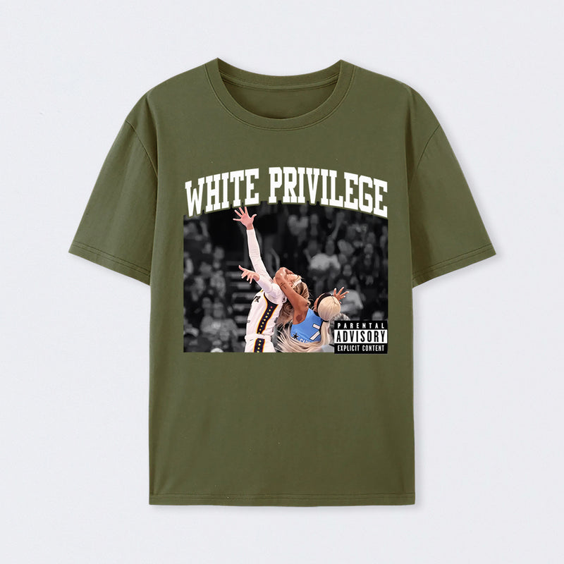 White Privilege Graphic Funny Basketball Meme T-Shirt