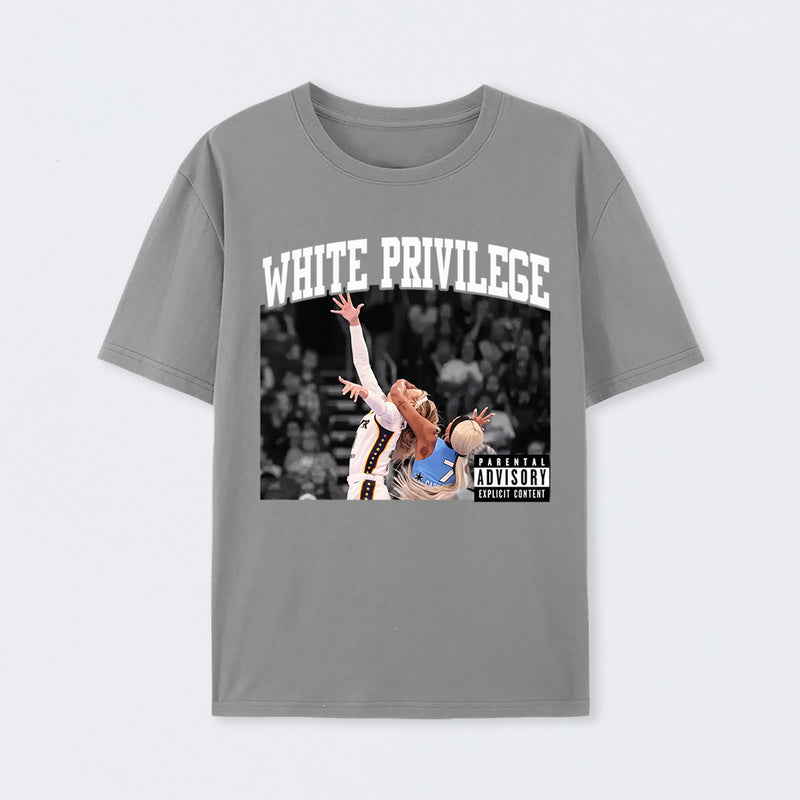 White Privilege Graphic Funny Basketball Meme T-Shirt
