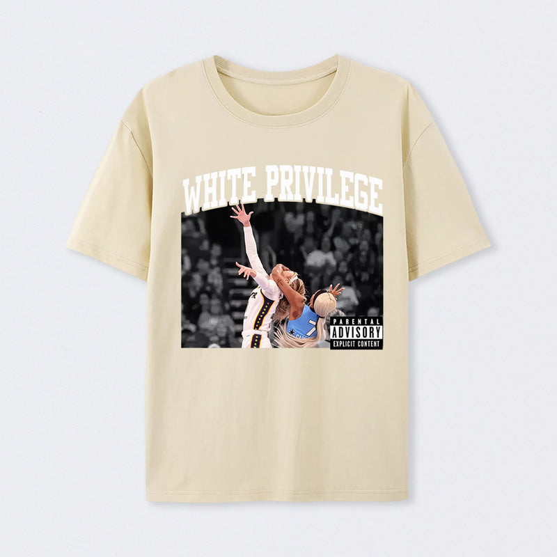 White Privilege Graphic Funny Basketball Meme T-Shirt
