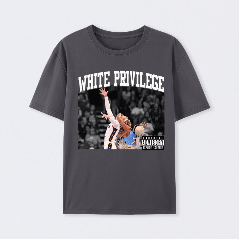 White Privilege Graphic Funny Basketball Meme T-Shirt
