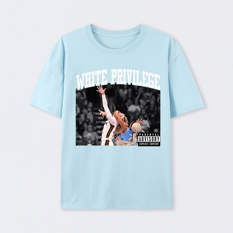 White Privilege Graphic Funny Basketball Meme T-Shirt