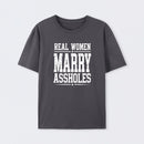 Women's Short Sleeve Cotton Fabric Loose Funny Wife T-Shirt