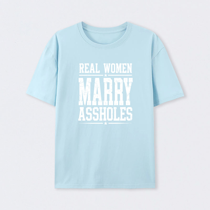 Women's Short Sleeve Cotton Fabric Loose Funny Wife T-Shirt