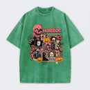Vintage Halloween Movies Washed T-Shirt