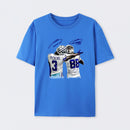 Vintage Close-Up Football Athlete Signature Graphic T-Shirt