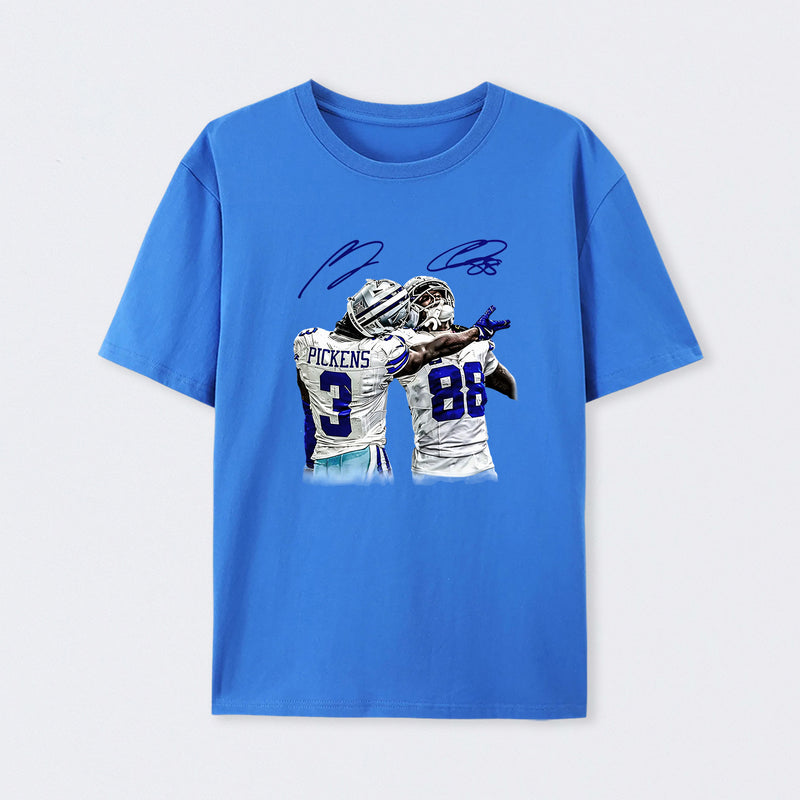Vintage Close-Up Football Athlete Signature Graphic T-Shirt