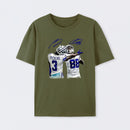 Vintage Close-Up Football Athlete Signature Graphic T-Shirt