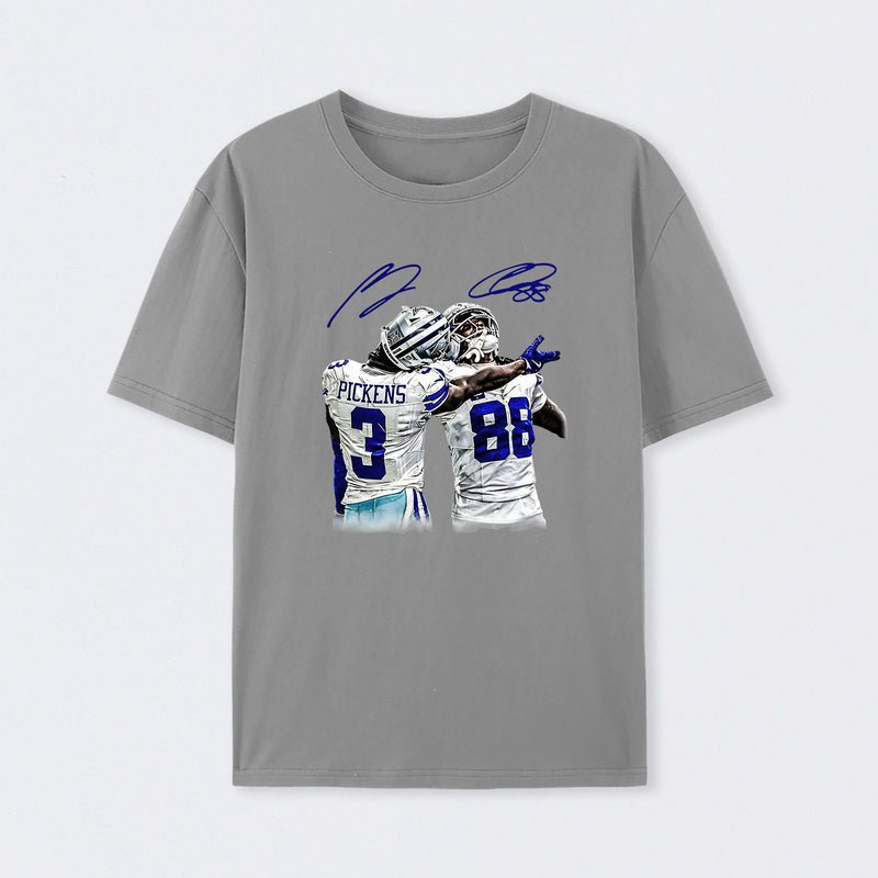 Vintage Close-Up Football Athlete Signature Graphic T-Shirt