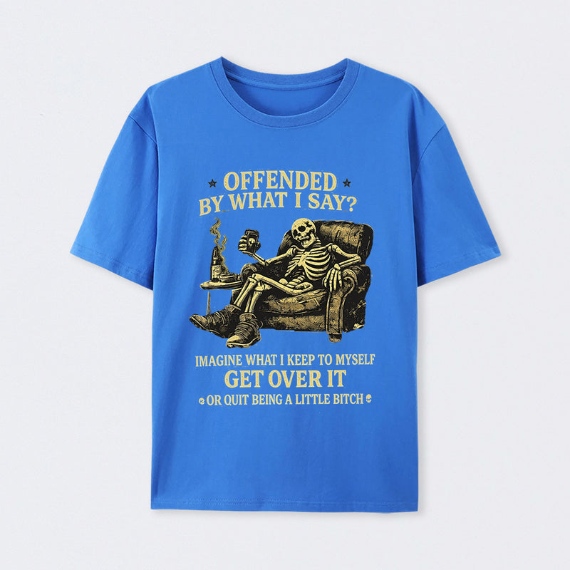 Black Sarcastic Skeleton Beer Humorous Art T-Shirt