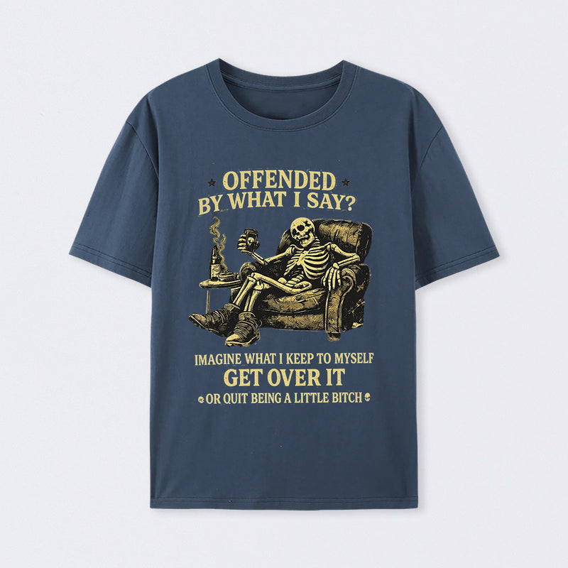 Black Sarcastic Skeleton Beer Humorous Art T-Shirt