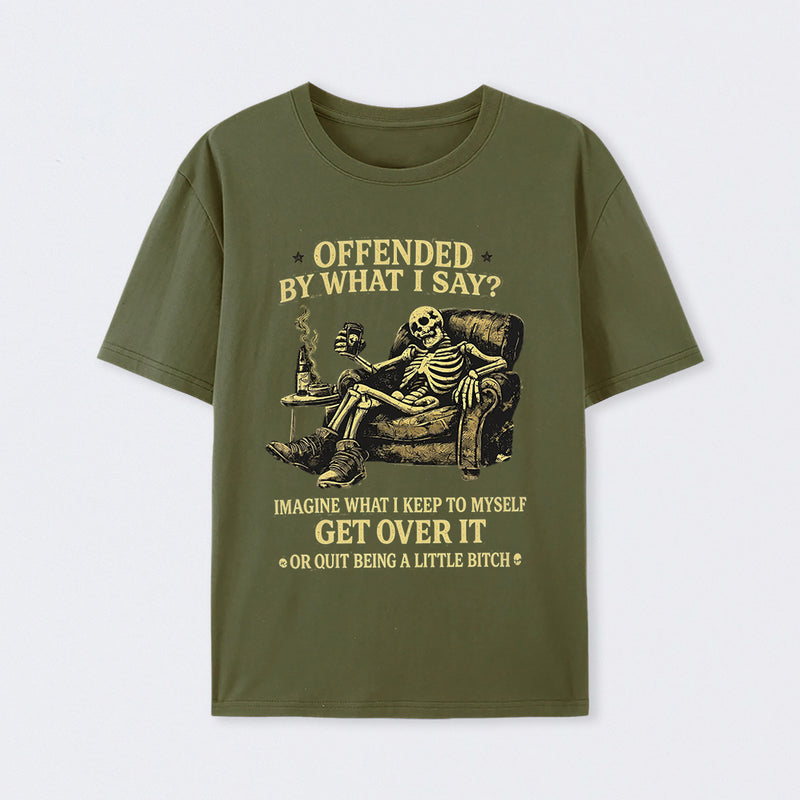 Black Sarcastic Skeleton Beer Humorous Art T-Shirt