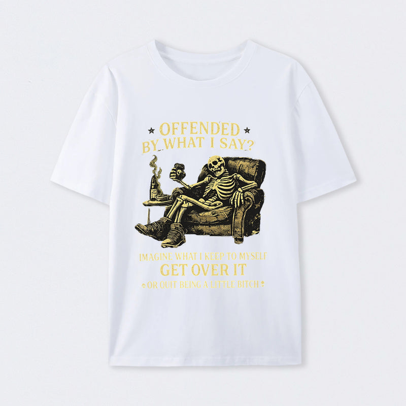 Black Sarcastic Skeleton Beer Humorous Art T-Shirt