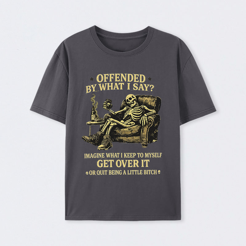 Black Sarcastic Skeleton Beer Humorous Art T-Shirt