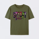 Neon Horror Halloween Retro Scary Movie Graphic T-Shirt