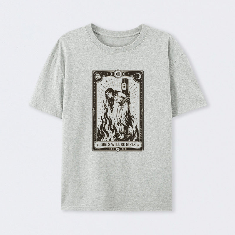 Girls Will Be Girls Witch With Sigarete T-Shirt Women's Rights