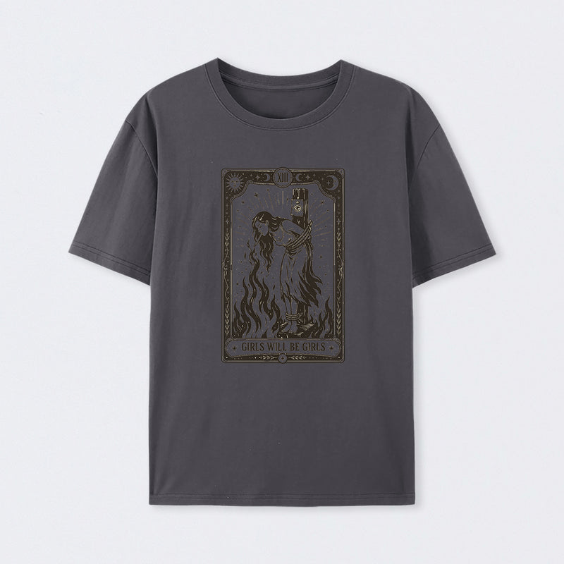 Girls Will Be Girls Witch With Sigarete T-Shirt Women's Rights