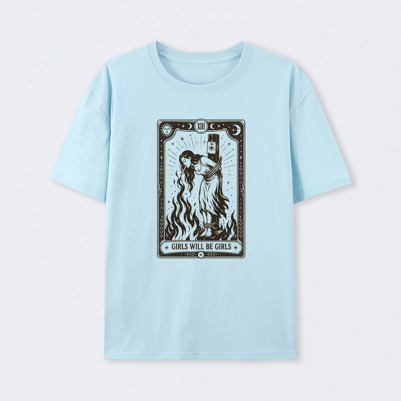 Girls Will Be Girls Witch With Sigarete T-Shirt Women's Rights