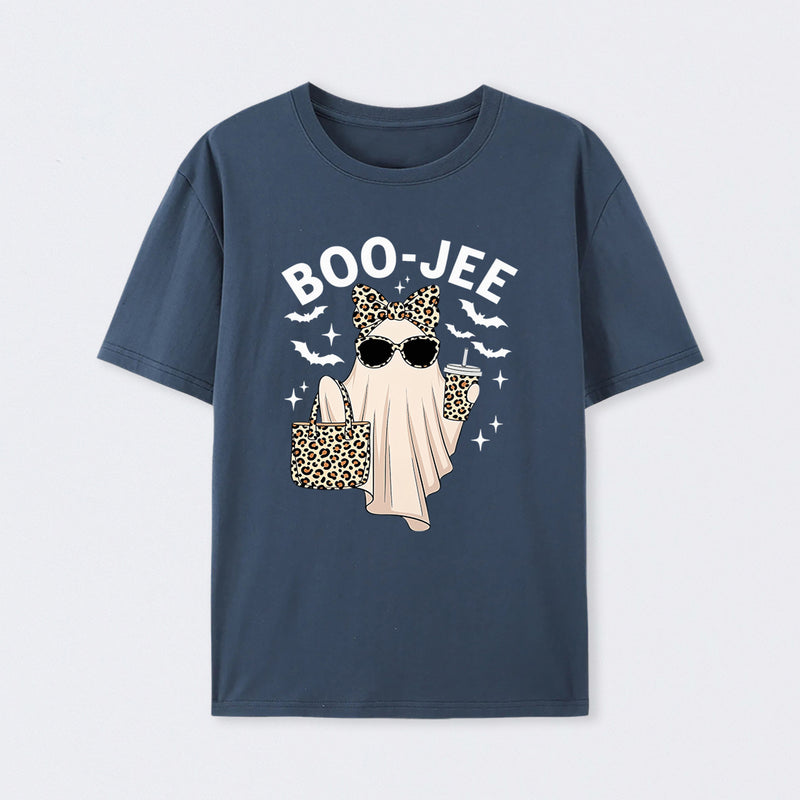 Boo Jee Ghost Leopard Ghost Halloween T-Shirt