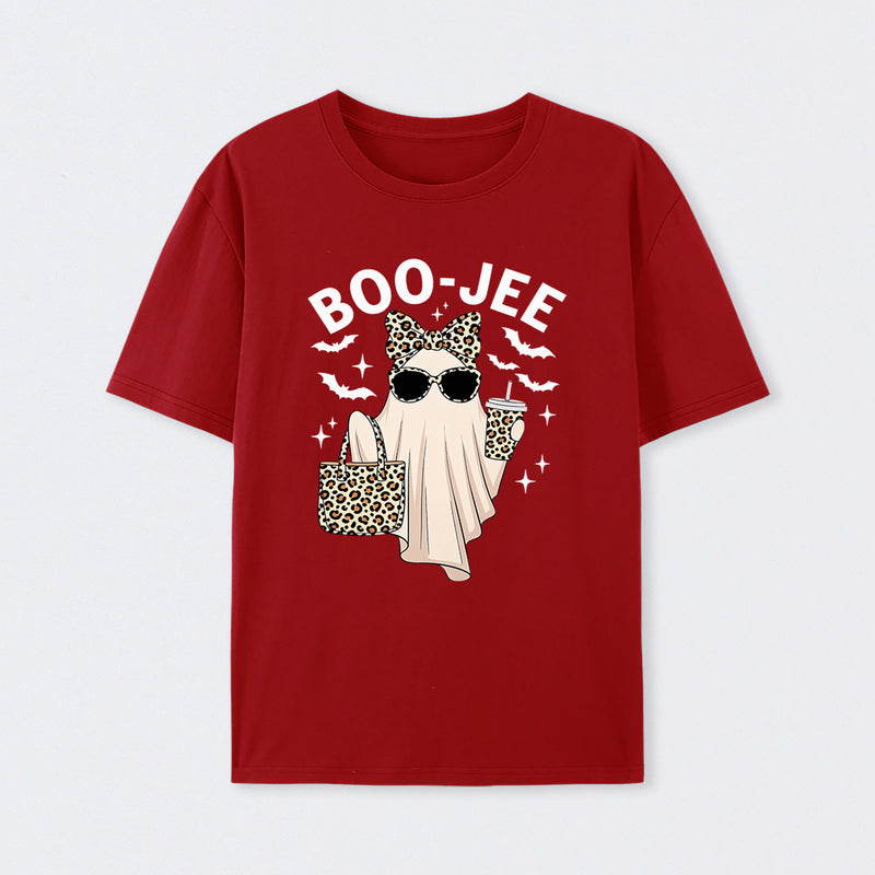 Boo Jee Ghost Leopard Ghost Halloween T-Shirt