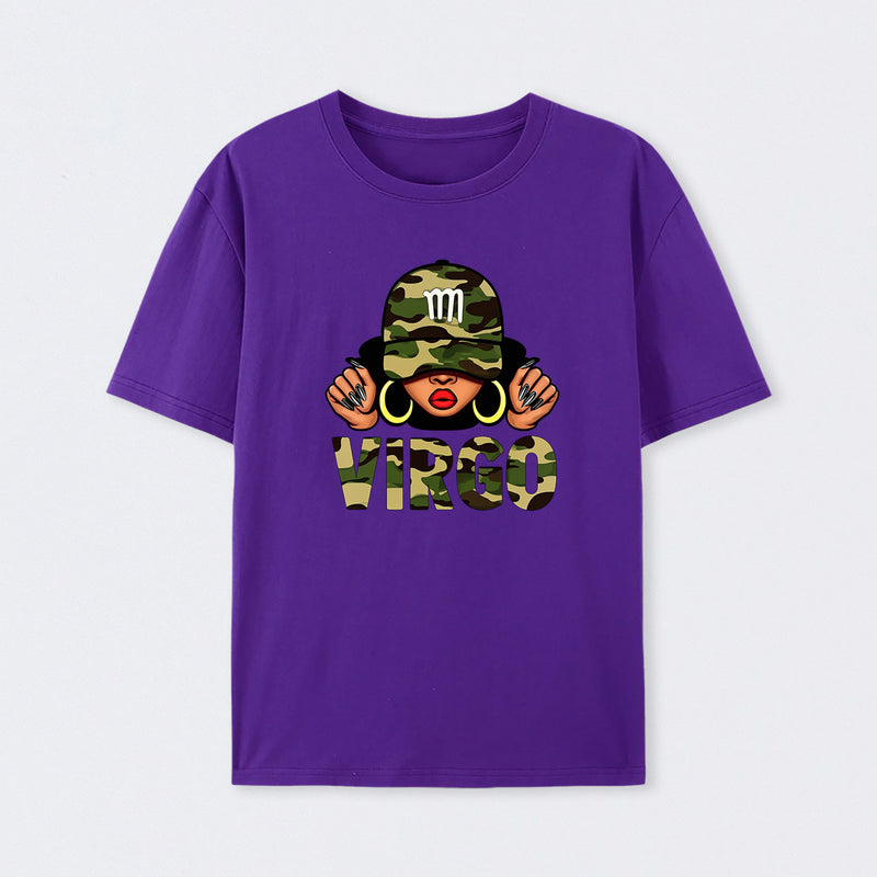 Virgo Printed Design Casual Fashion T-Shirt