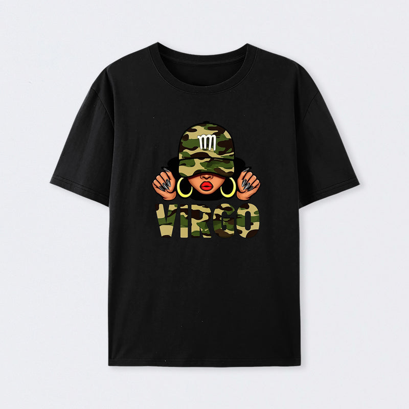 Virgo Printed Design Casual Fashion T-Shirt