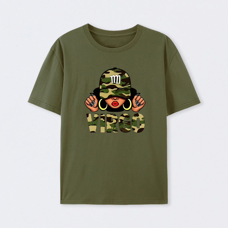 Virgo Printed Design Casual Fashion T-Shirt