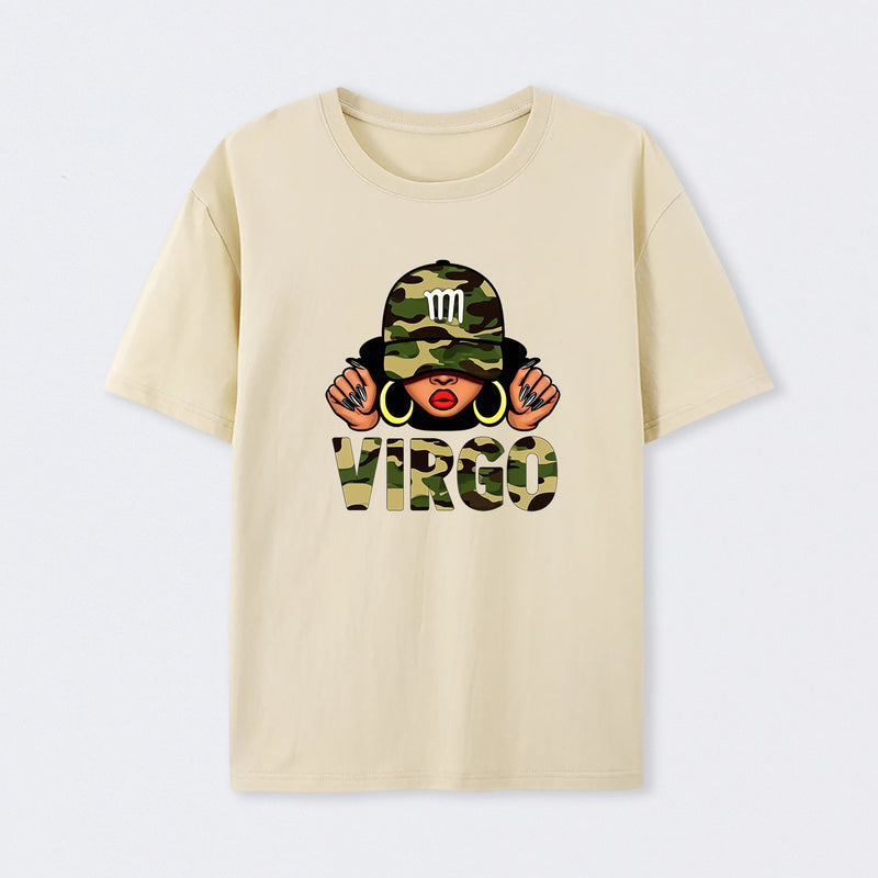 Virgo Printed Design Casual Fashion T-Shirt