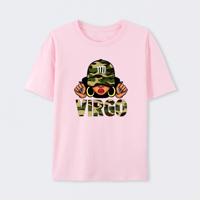 Virgo Printed Design Casual Fashion T-Shirt