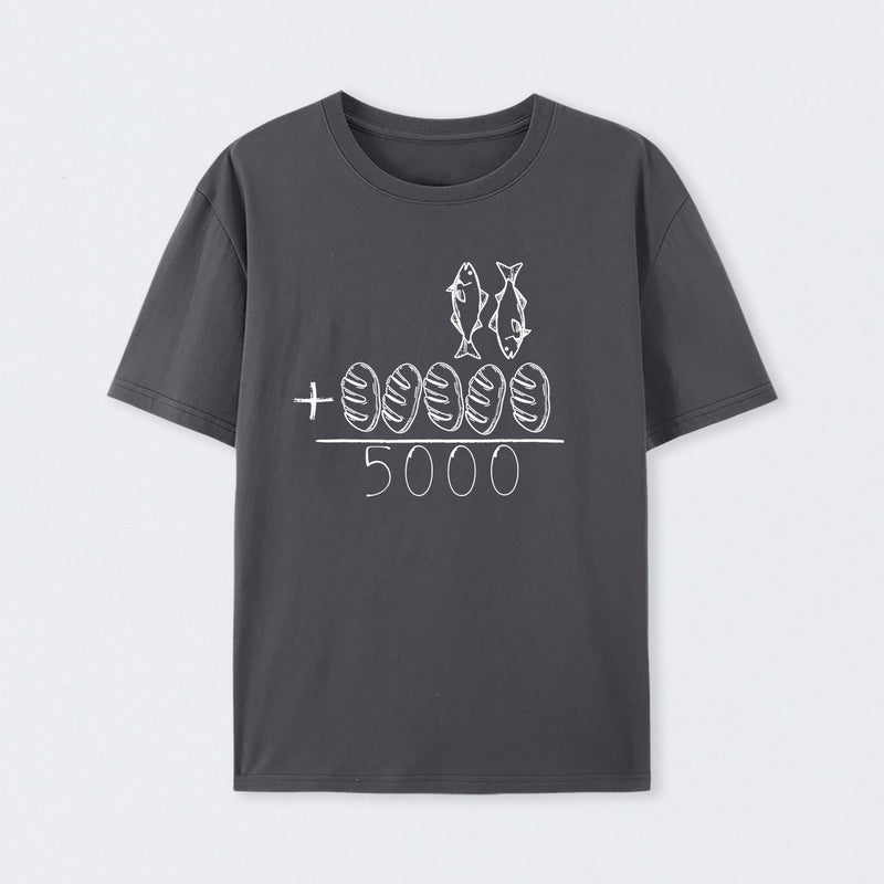 2 Fishes 5 Breads Jesus Feeds The 5000 Christian Bible Verses T-Shirt