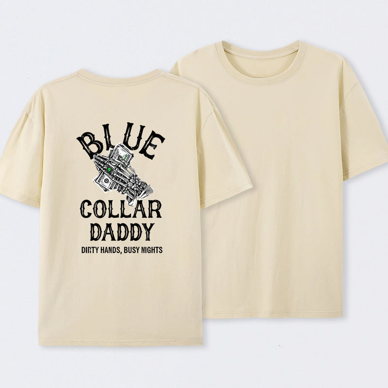 Blue Collar Daddy Printed T-Shirt