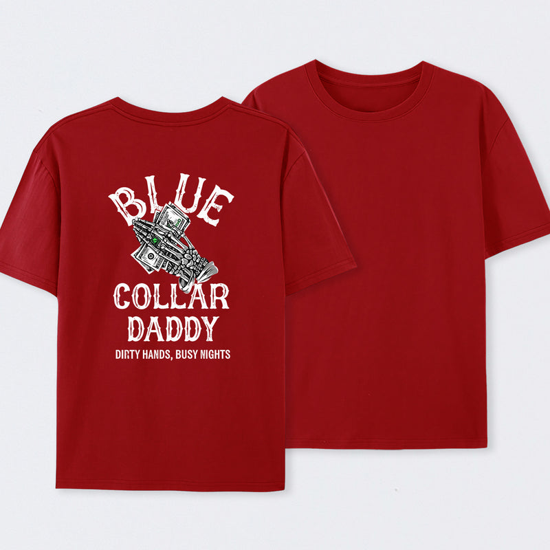 Blue Collar Daddy Printed T-Shirt