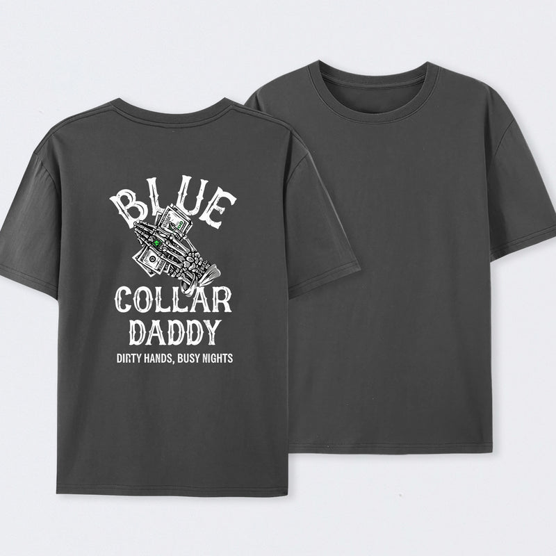 Blue Collar Daddy Printed T-Shirt