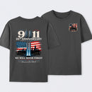 911 25th Anniversary Memorial Patriotic Two Sided T-Shirt